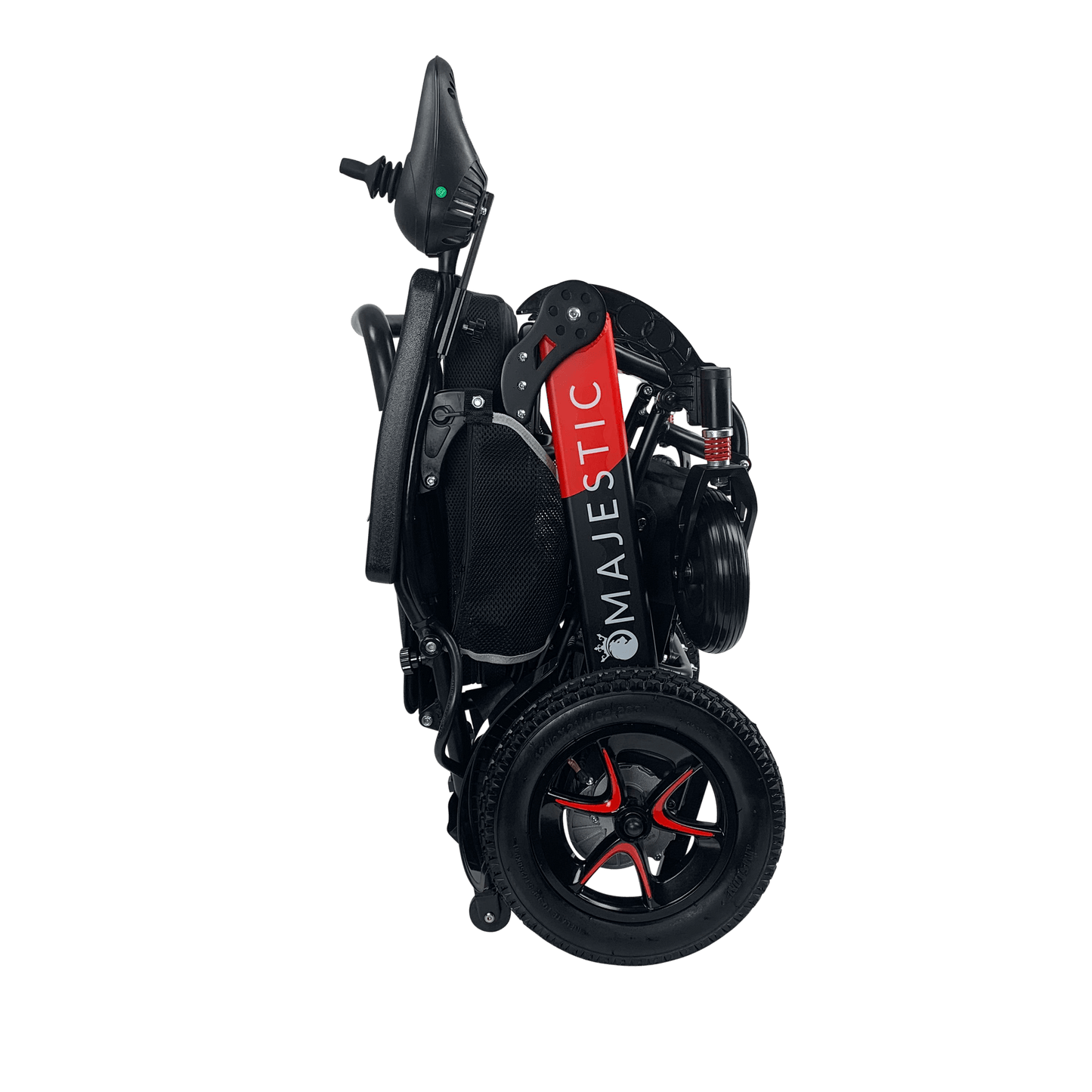 MAJESTIC IQ-7000 Auto Folding Remote Controlled Electric Wheelchair Black & Red Standard