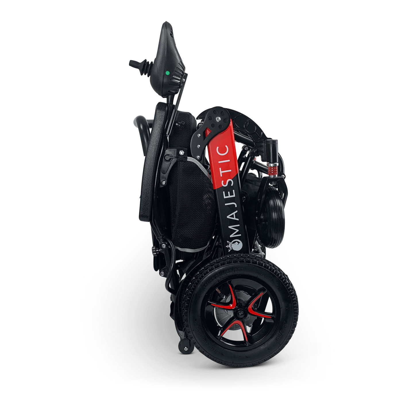 MAJESTIC IQ-7000 Auto Folding Remote Controlled Electric Wheelchair Black & Red Standard