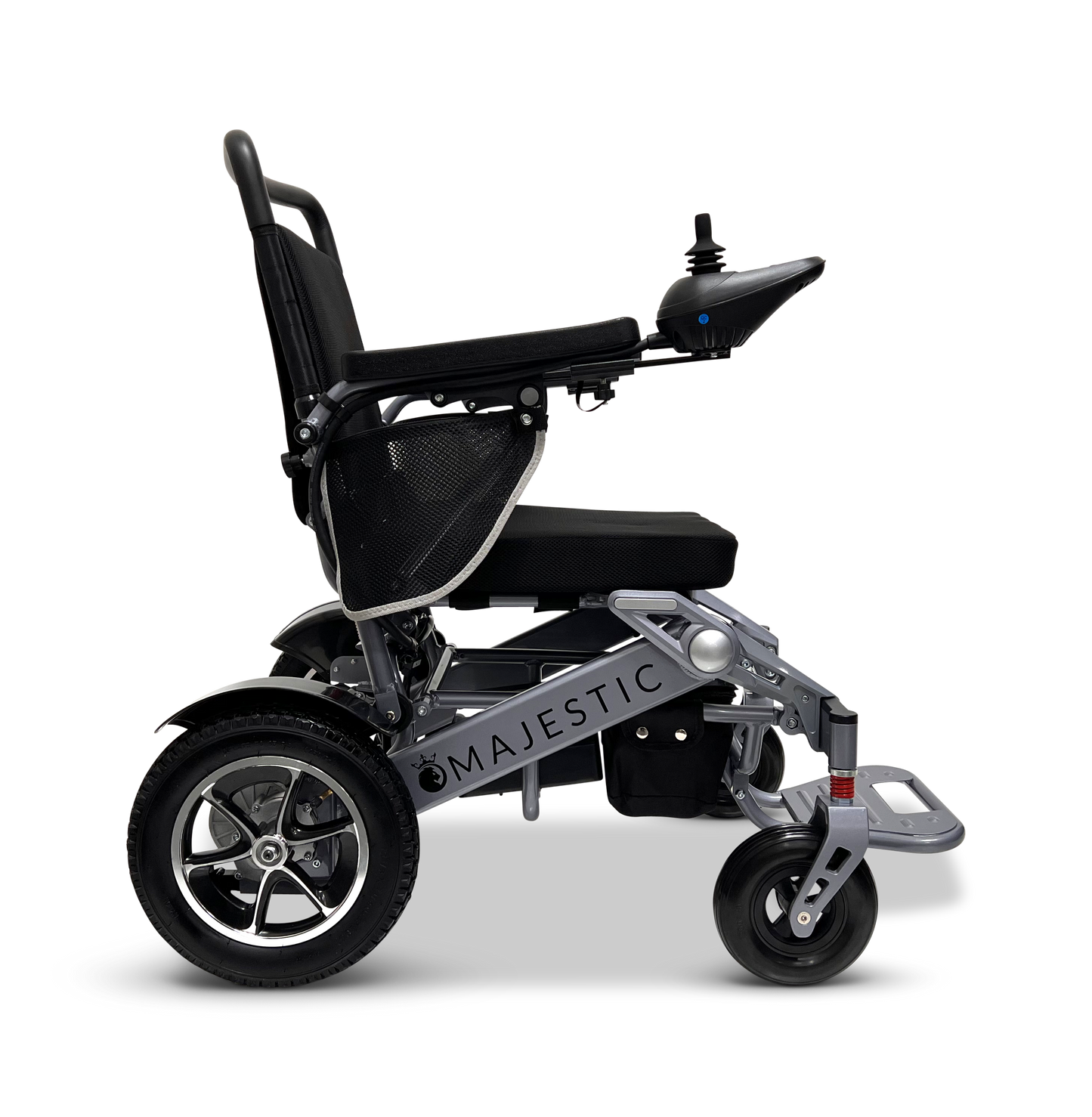 MAJESTIC IQ-7000 Auto Folding Remote Controlled Electric Wheelchair Silver Standard