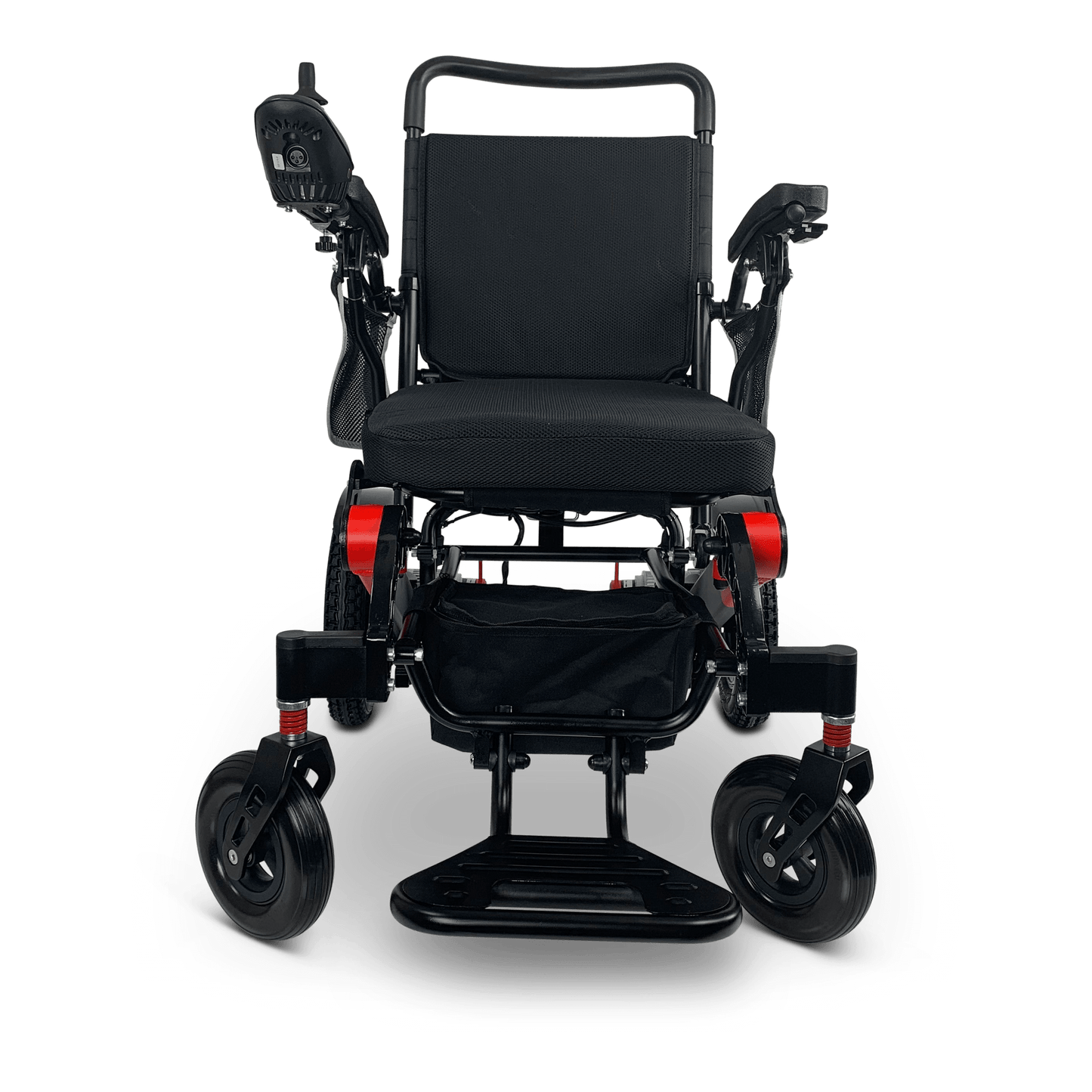 MAJESTIC IQ-7000 Auto Folding Remote Controlled Electric Wheelchair Black & Red Standard