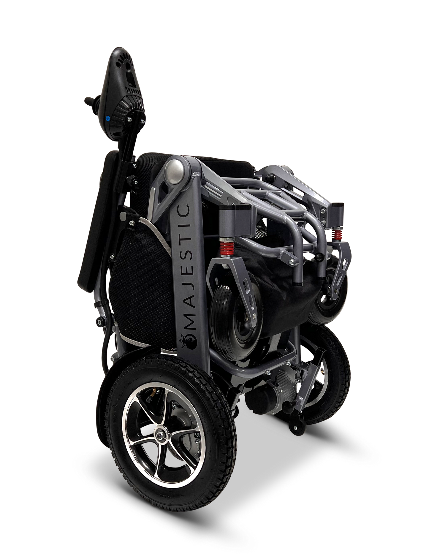 MAJESTIC IQ-7000 Auto Folding Remote Controlled Electric Wheelchair Silver Standard