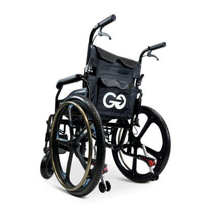 X-1 SE ComfyGO Lightweight Manual Wheelchair with Quick-Detach Wheels Black