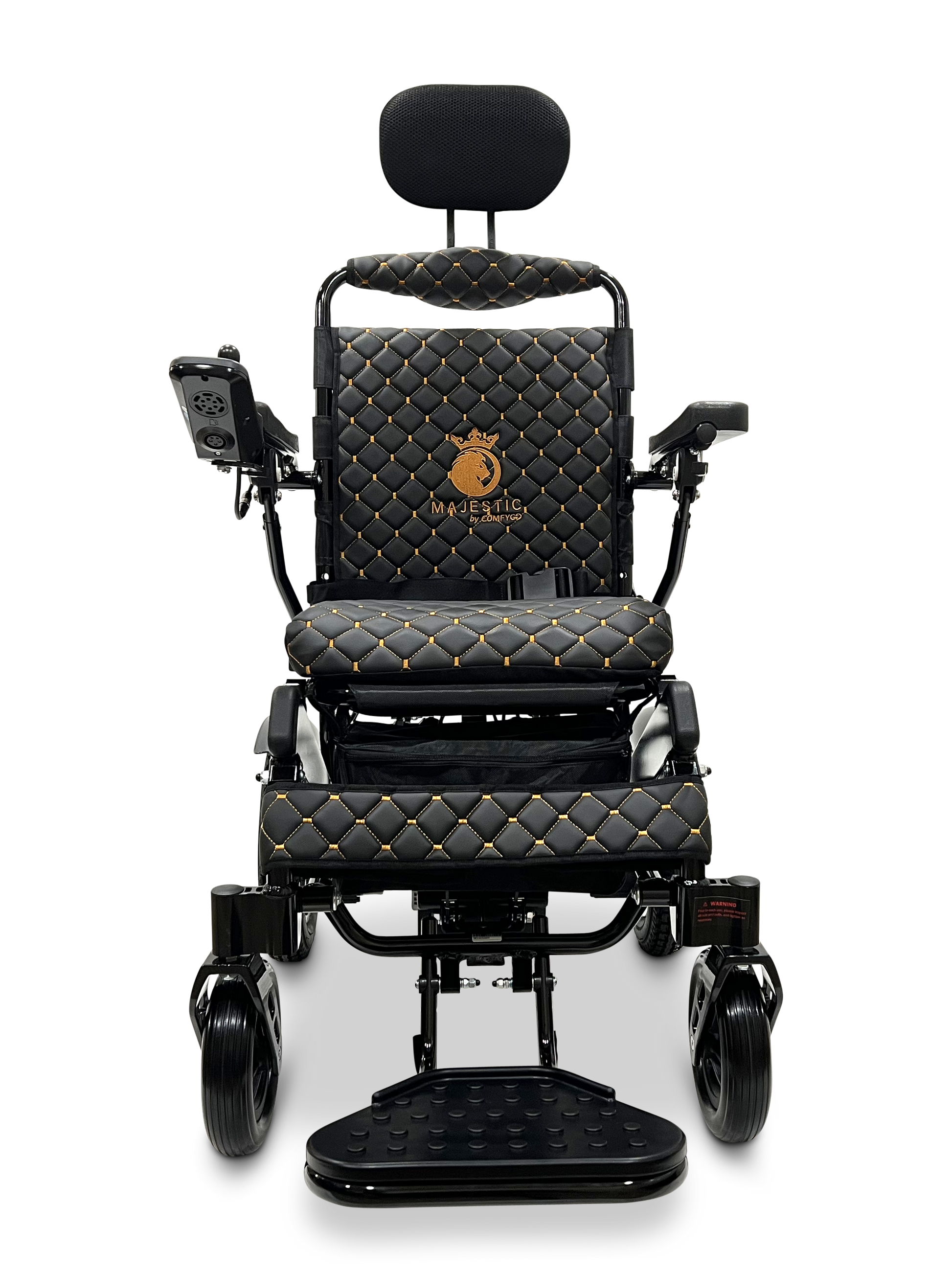 MAJESTIC IQ-9000 Auto Recline Remote Controlled Electric Wheelchair Black Black