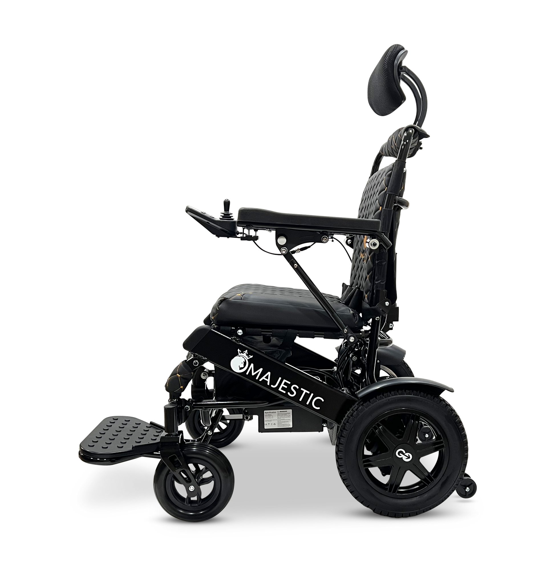 MAJESTIC IQ-9000 Auto Recline Remote Controlled Electric Wheelchair Black Black