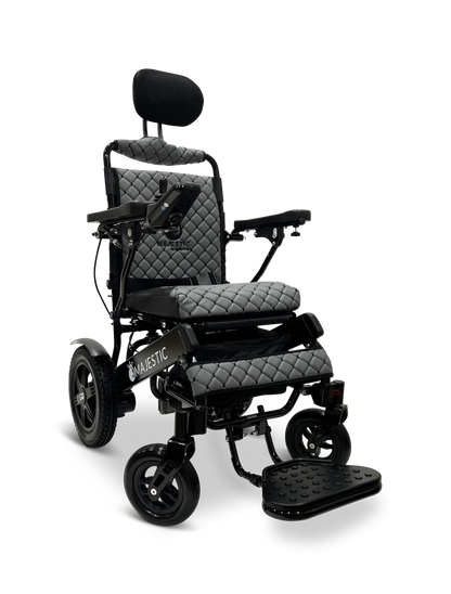 MAJESTIC IQ-9000 Auto Recline Remote Controlled Electric Wheelchair Black Gray