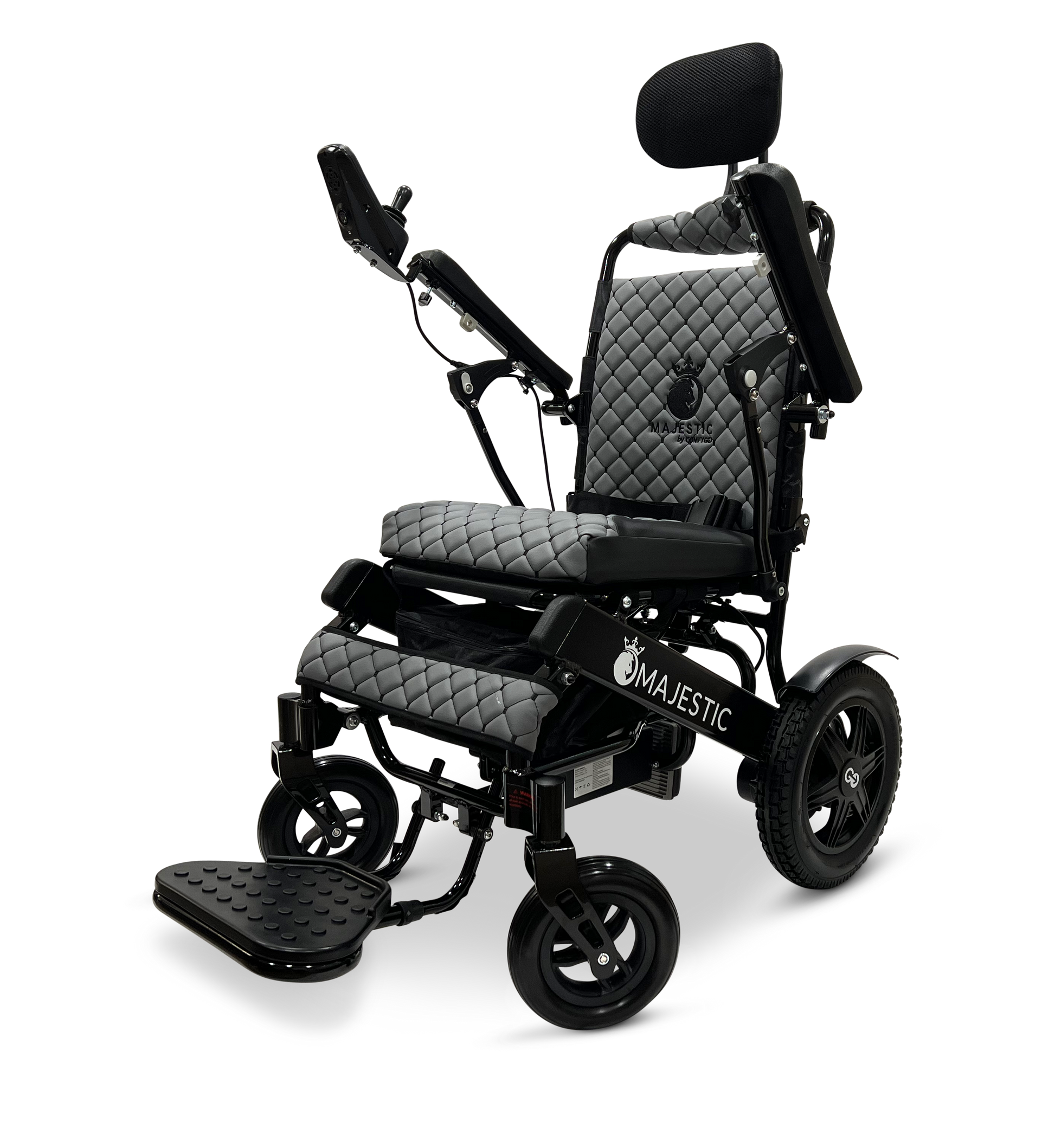 MAJESTIC IQ-9000 Auto Recline Remote Controlled Electric Wheelchair Black Gray