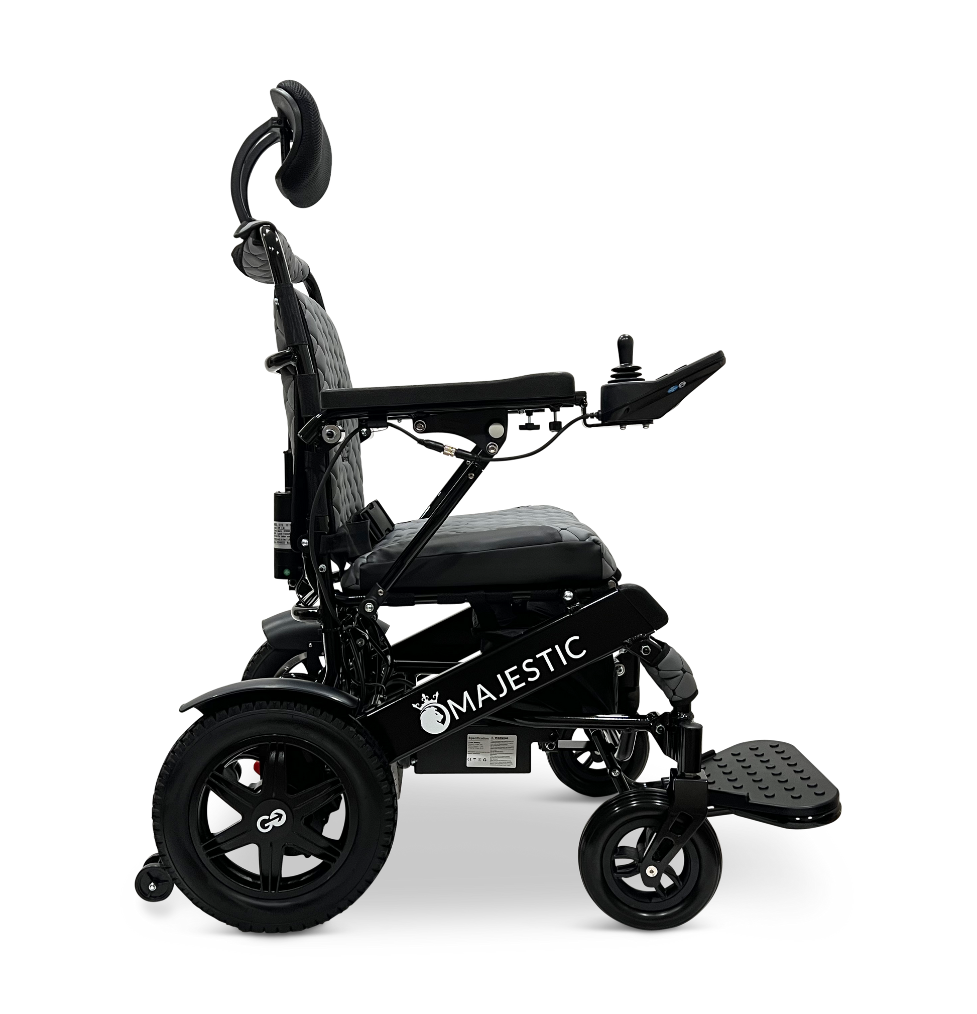 MAJESTIC IQ-9000 Auto Recline Remote Controlled Electric Wheelchair Black Gray