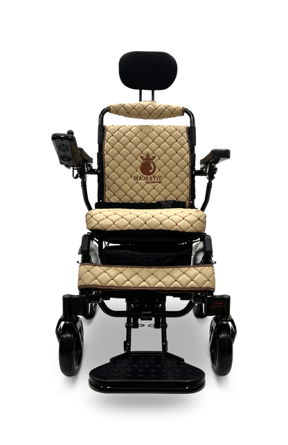 MAJESTIC IQ-9000 Auto Recline Remote Controlled Electric Wheelchair Black Coffee