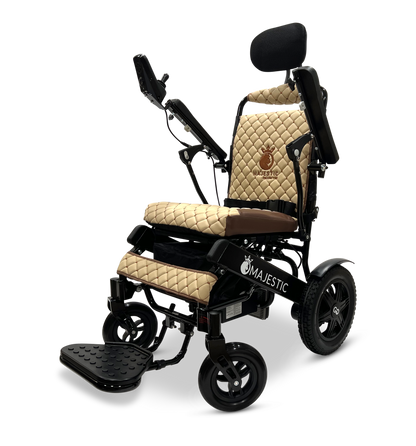 MAJESTIC IQ-9000 Auto Recline Remote Controlled Electric Wheelchair Black Coffee