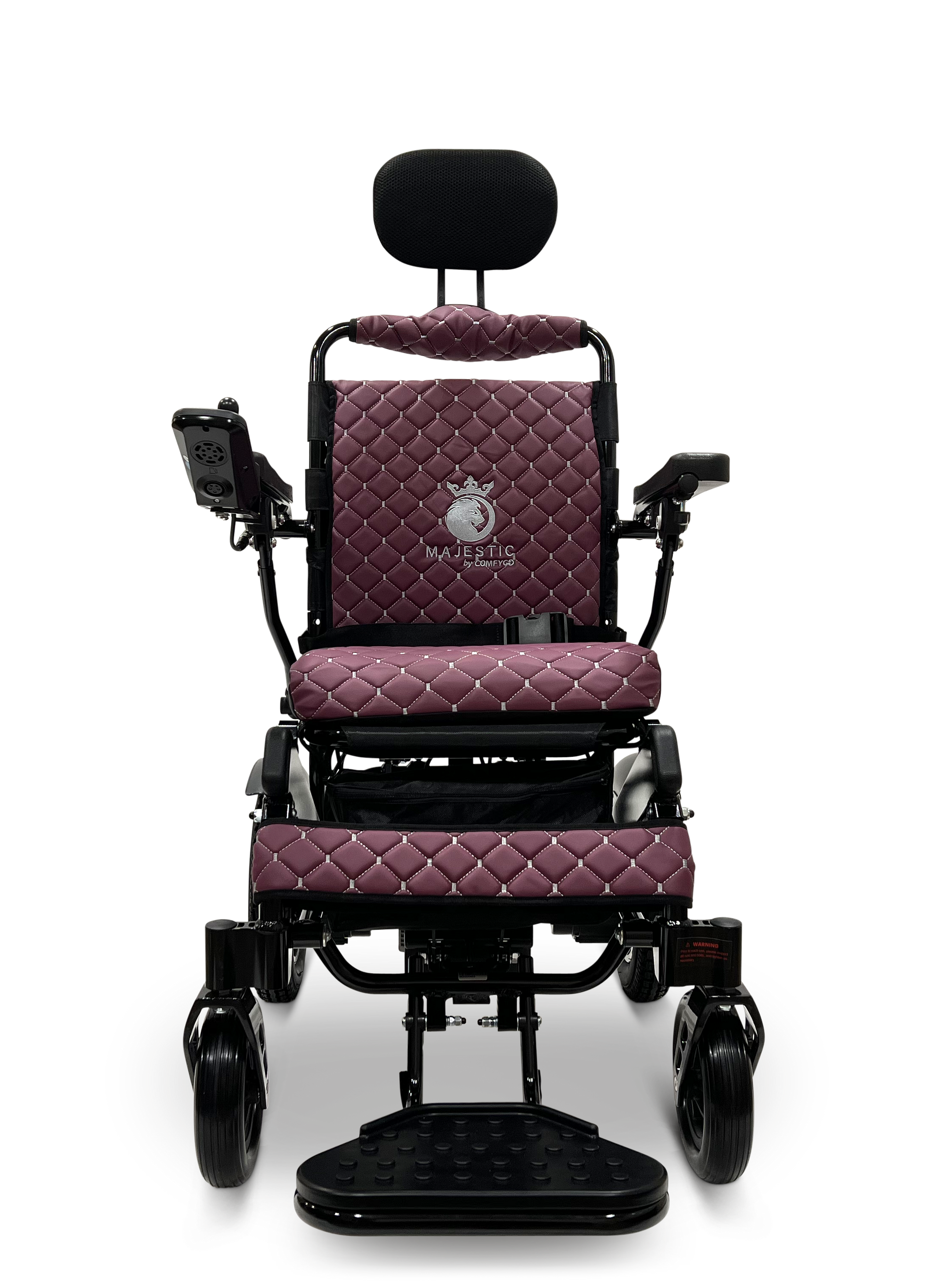 MAJESTIC IQ-9000 Auto Recline Remote Controlled Electric Wheelchair Black Purple