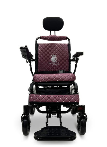 MAJESTIC IQ-9000 Auto Recline Remote Controlled Electric Wheelchair Black Purple