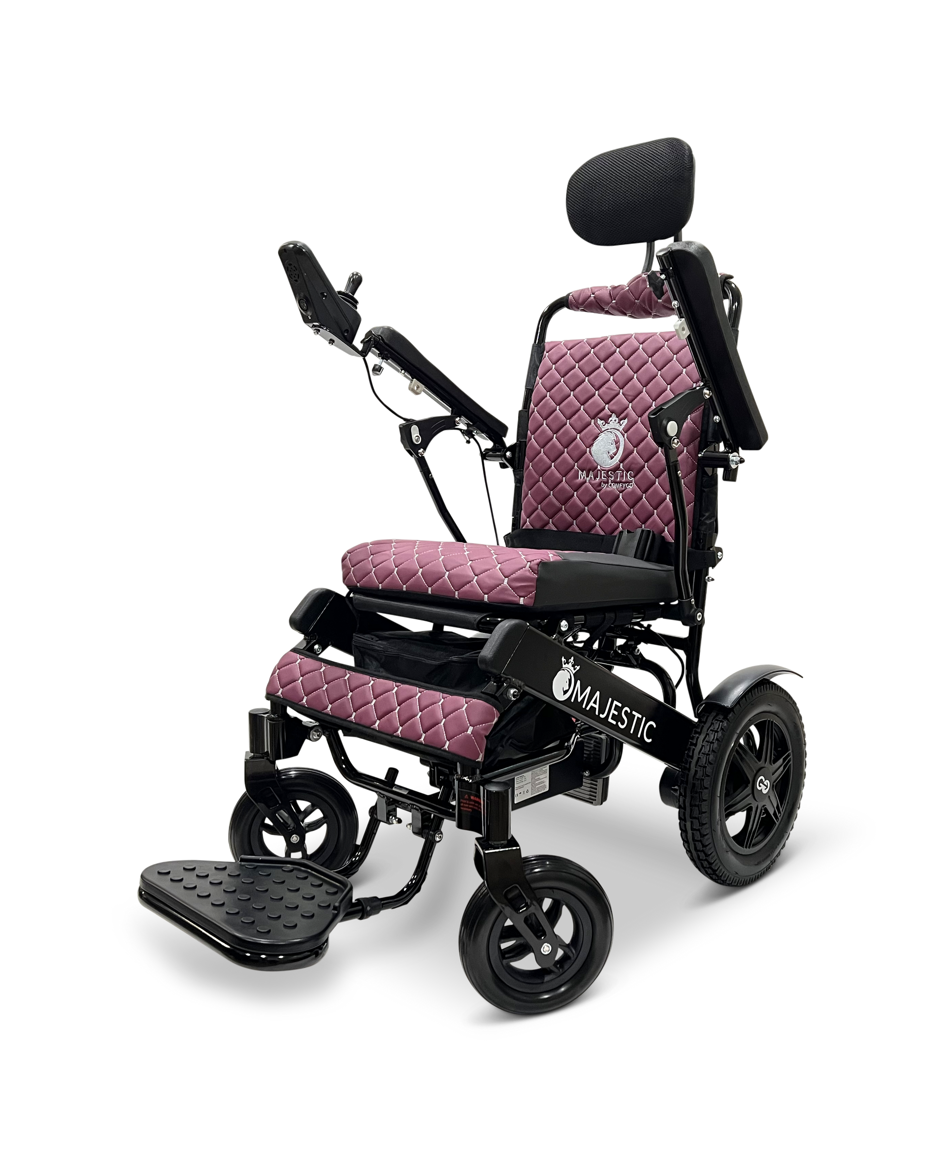 MAJESTIC IQ-9000 Auto Recline Remote Controlled Electric Wheelchair Black Purple