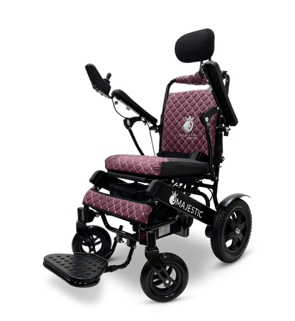 MAJESTIC IQ-9000 Auto Recline Remote Controlled Electric Wheelchair Black Purple