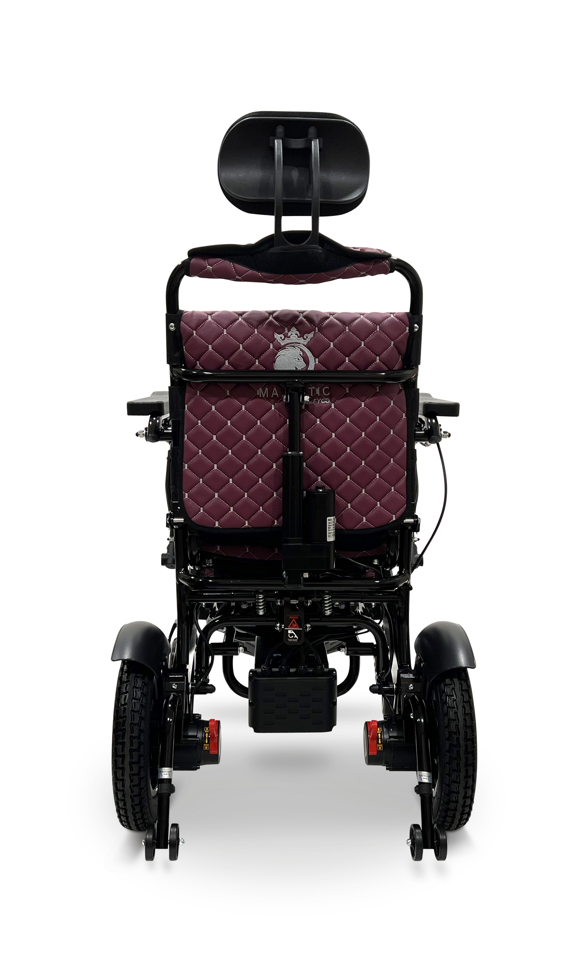 MAJESTIC IQ-9000 Auto Recline Remote Controlled Electric Wheelchair Black Purple