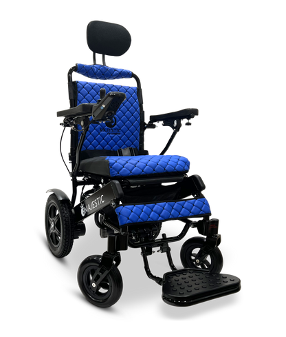 MAJESTIC IQ-9000 Auto Recline Remote Controlled Electric Wheelchair Black Blue
