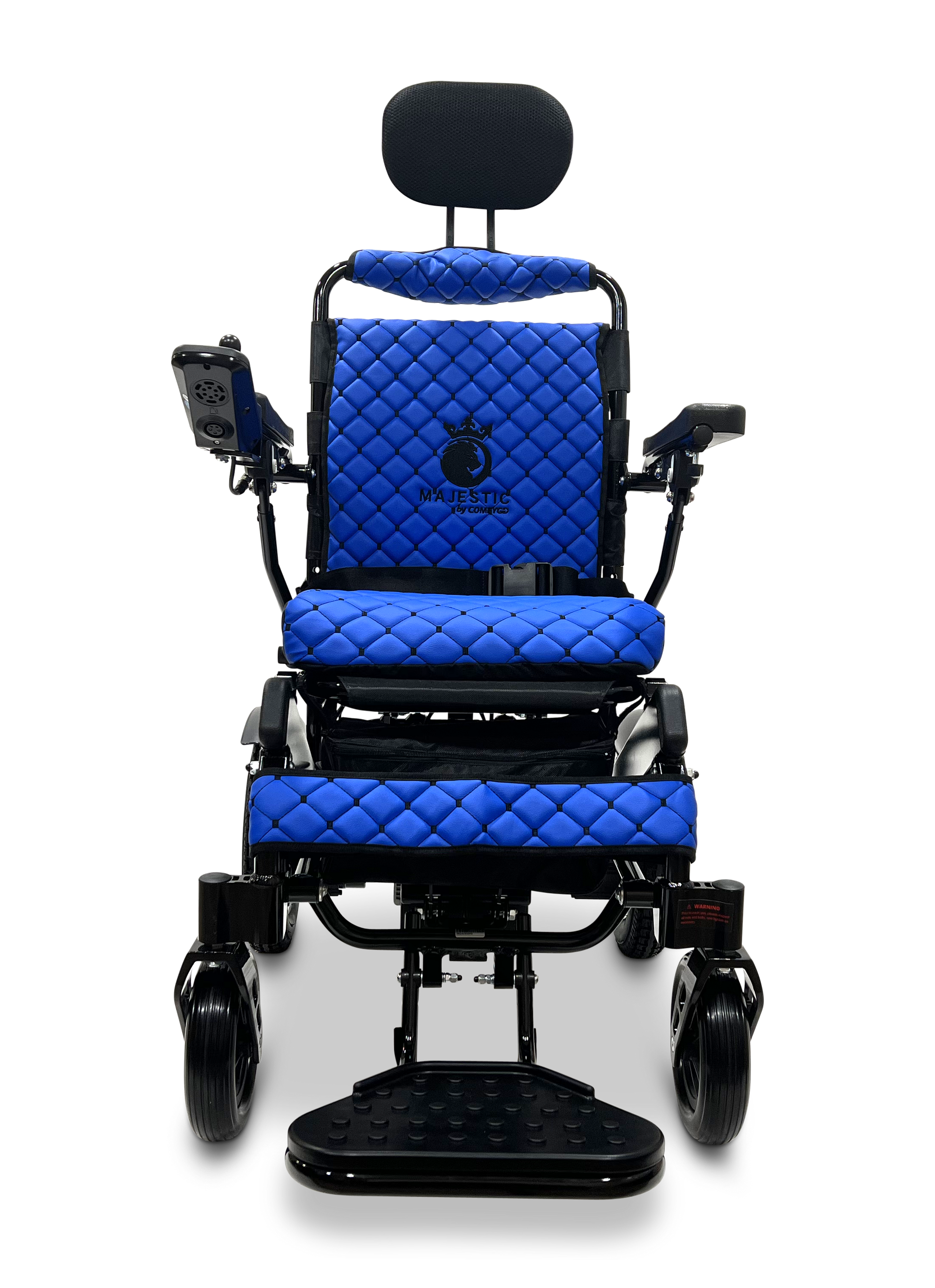 MAJESTIC IQ-9000 Auto Recline Remote Controlled Electric Wheelchair Black Blue