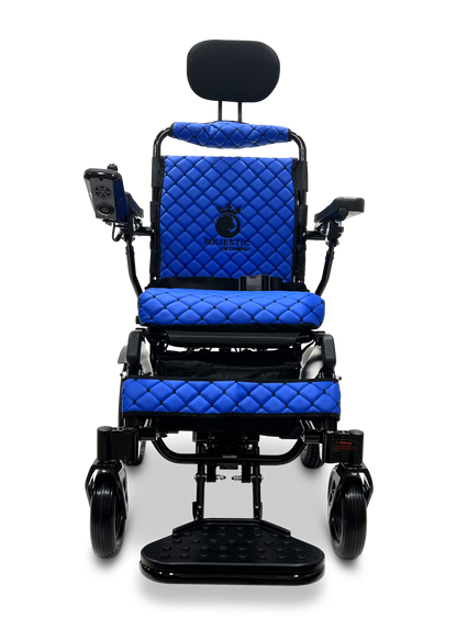 MAJESTIC IQ-9000 Auto Recline Remote Controlled Electric Wheelchair Black Blue