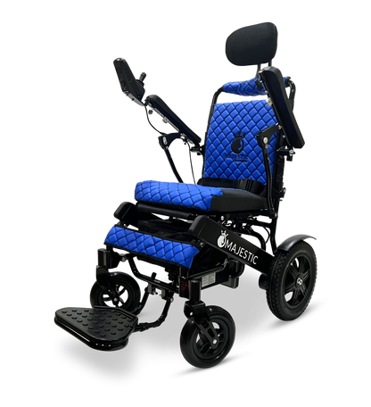 MAJESTIC IQ-9000 Auto Recline Remote Controlled Electric Wheelchair Black Blue