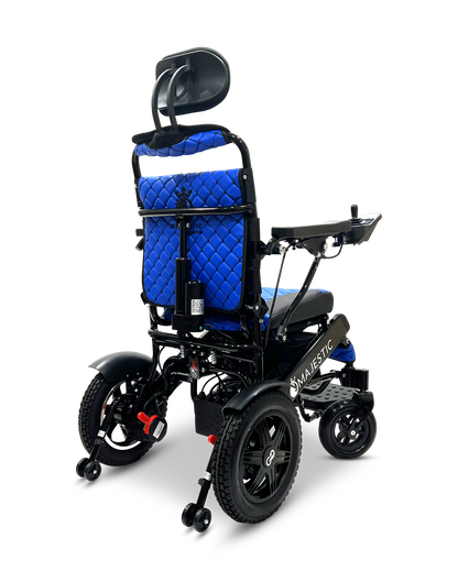MAJESTIC IQ-9000 Auto Recline Remote Controlled Electric Wheelchair Black Blue