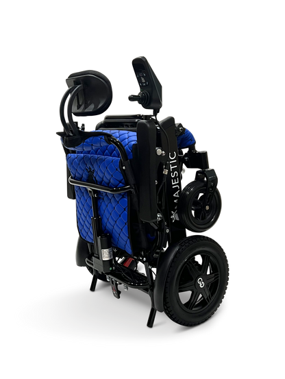 MAJESTIC IQ-9000 Auto Recline Remote Controlled Electric Wheelchair Black Blue