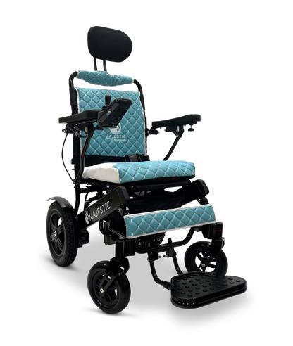 MAJESTIC IQ-9000 Auto Recline Remote Controlled Electric Wheelchair Black Teal