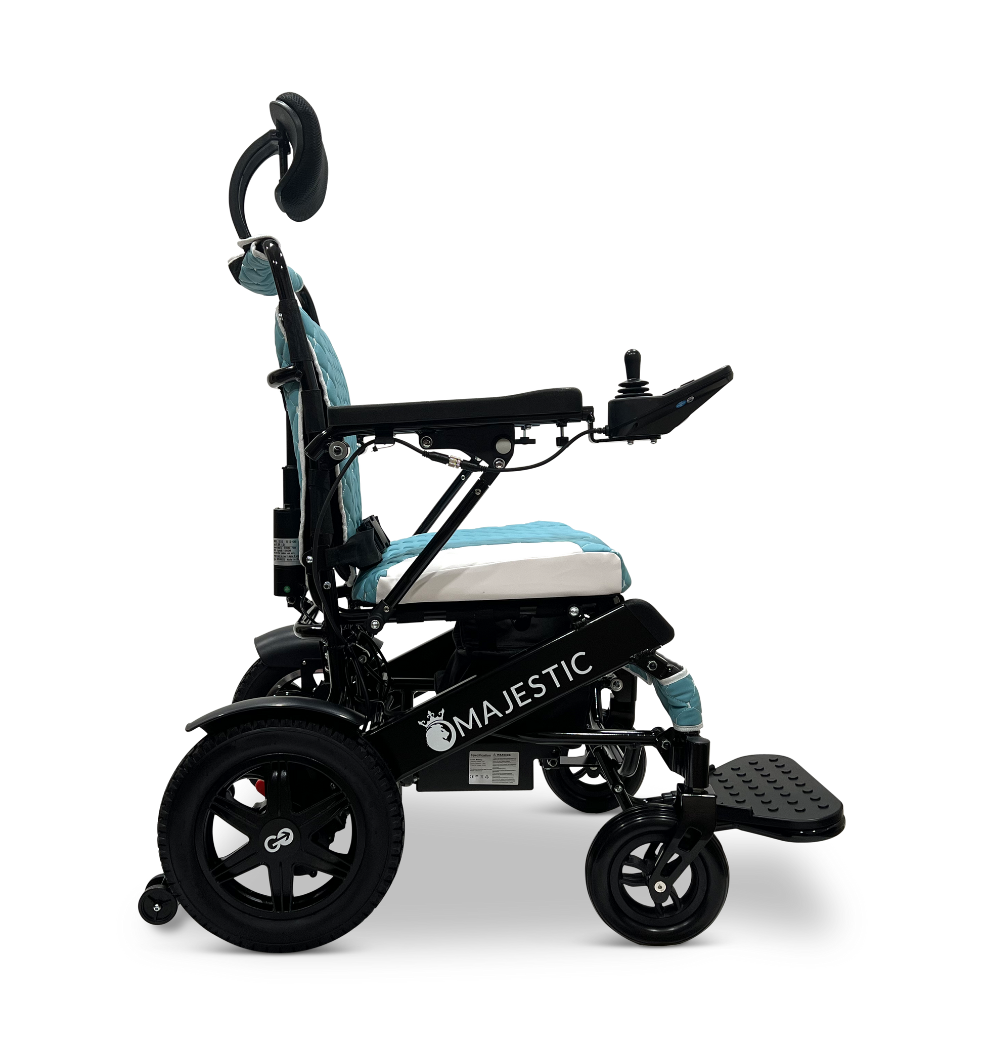 MAJESTIC IQ-9000 Auto Recline Remote Controlled Electric Wheelchair Black Teal