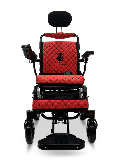 MAJESTIC IQ-9000 Auto Recline Remote Controlled Electric Wheelchair Black Red
