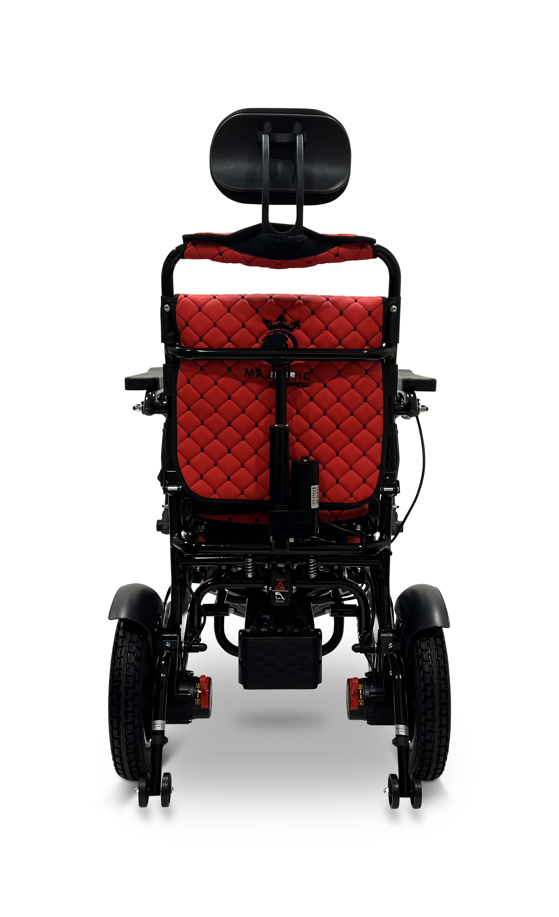 MAJESTIC IQ-9000 Auto Recline Remote Controlled Electric Wheelchair Black Red