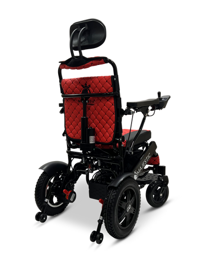 MAJESTIC IQ-9000 Auto Recline Remote Controlled Electric Wheelchair Black Red