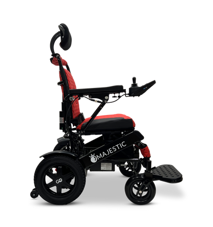 MAJESTIC IQ-9000 Auto Recline Remote Controlled Electric Wheelchair Black Red