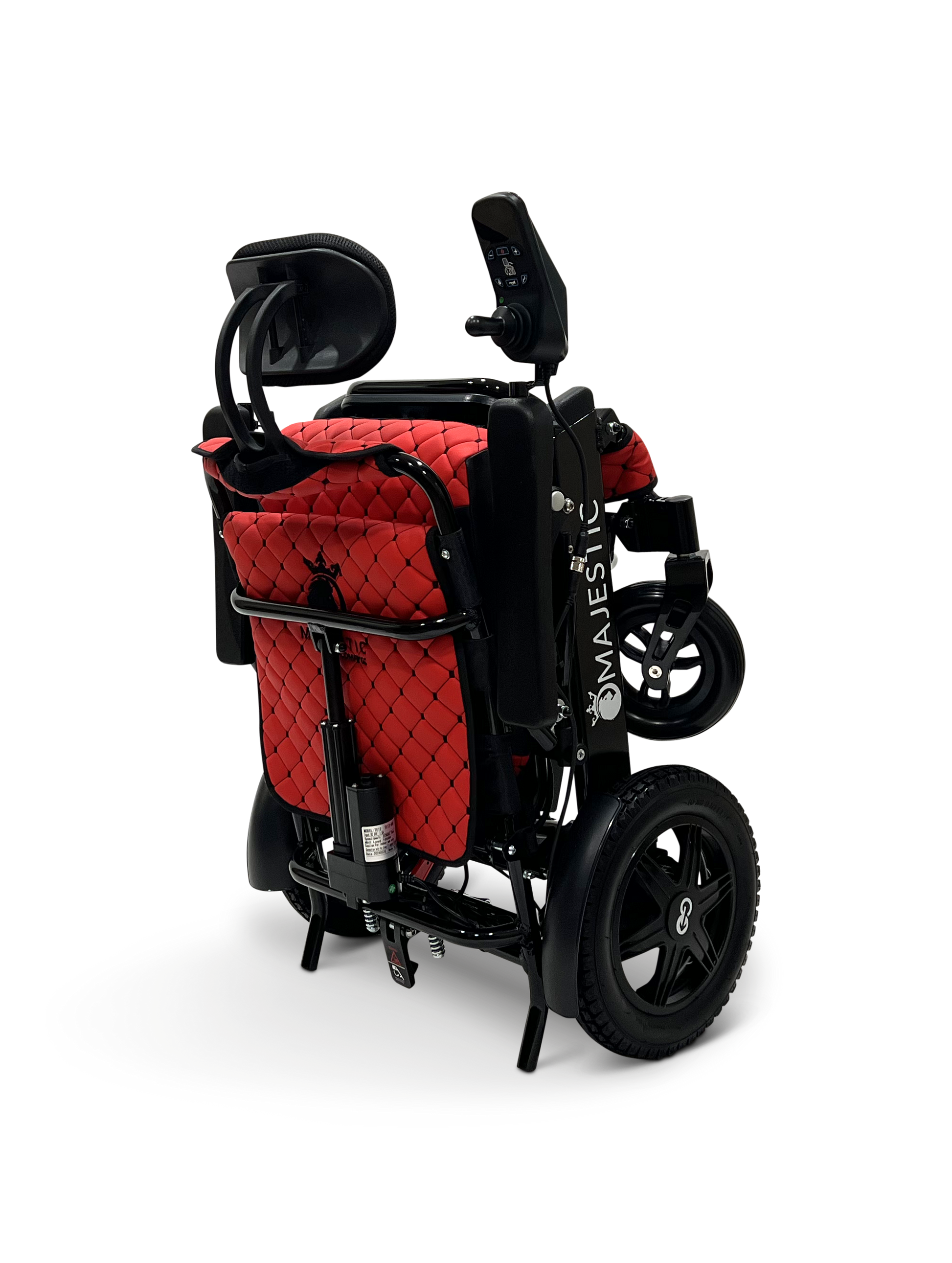 MAJESTIC IQ-9000 Auto Recline Remote Controlled Electric Wheelchair Black Red