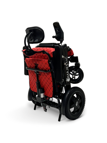 MAJESTIC IQ-9000 Auto Recline Remote Controlled Electric Wheelchair Black Red
