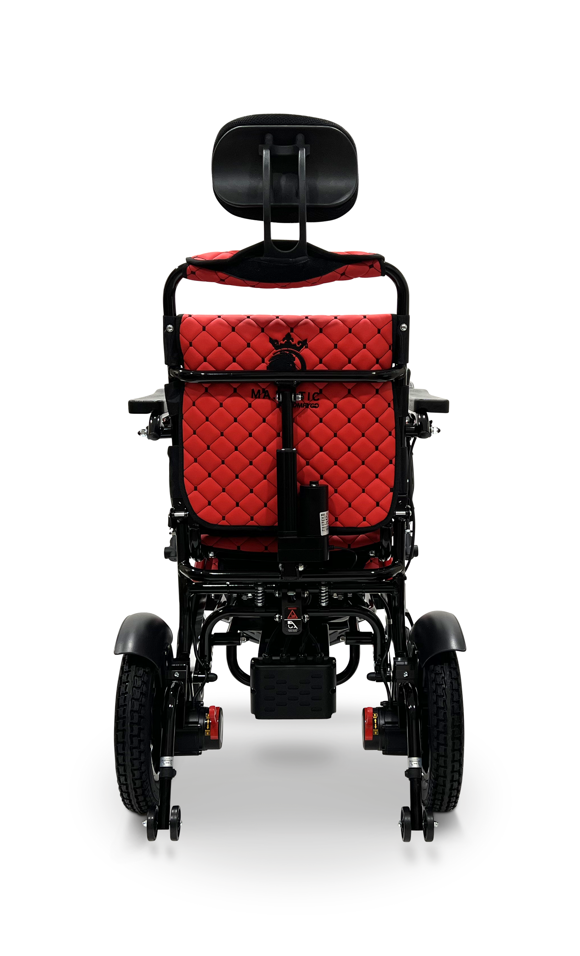 MAJESTIC IQ-9000 Auto Recline Remote Controlled Electric Wheelchair Black & Red Red