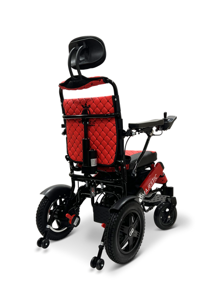 MAJESTIC IQ-9000 Auto Recline Remote Controlled Electric Wheelchair Black & Red Red