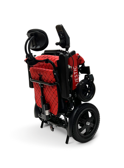 MAJESTIC IQ-9000 Auto Recline Remote Controlled Electric Wheelchair Black & Red Red