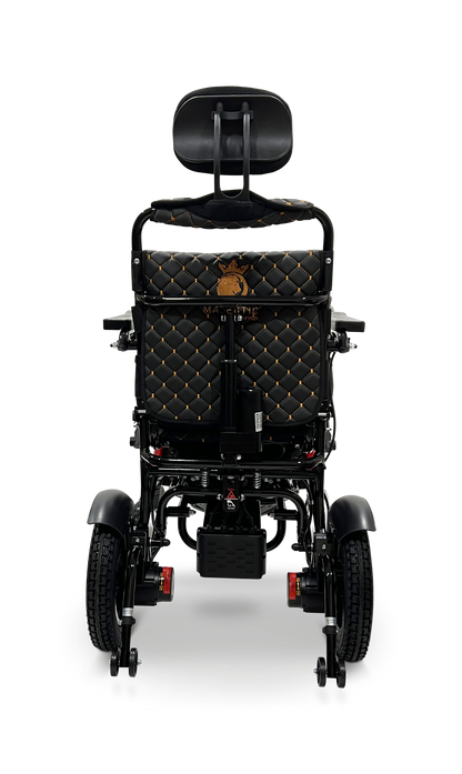 MAJESTIC IQ-9000 Auto Recline Remote Controlled Electric Wheelchair Black & Red Black 