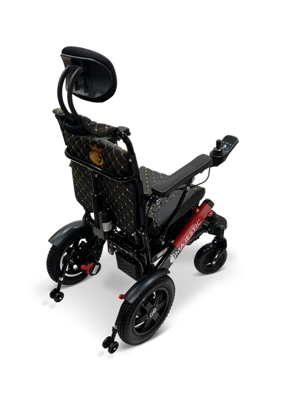 MAJESTIC IQ-9000 Auto Recline Remote Controlled Electric Wheelchair Black & Red Black 