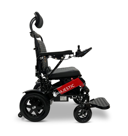 MAJESTIC IQ-9000 Auto Recline Remote Controlled Electric Wheelchair Black & Red Black 