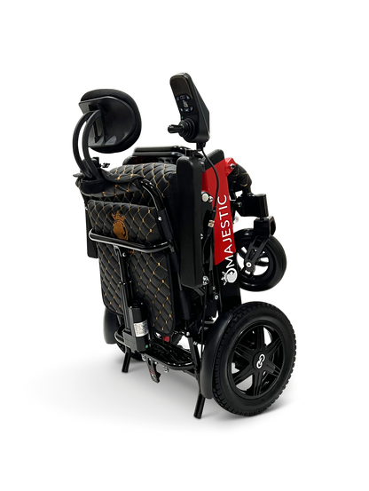 MAJESTIC IQ-9000 Auto Recline Remote Controlled Electric Wheelchair Black & Red Black 