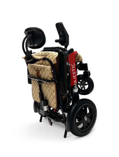 MAJESTIC IQ-9000 Auto Recline Remote Controlled Electric Wheelchair Black & Red Coffee