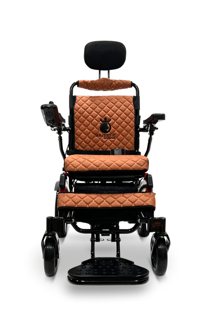MAJESTIC IQ-9000 Auto Recline Remote Controlled Electric Wheelchair Black & Red Taba