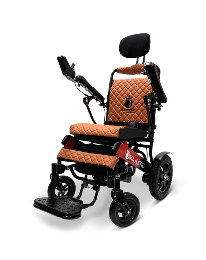 MAJESTIC IQ-9000 Auto Recline Remote Controlled Electric Wheelchair Black & Red Taba