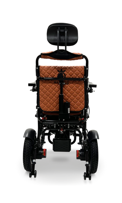 MAJESTIC IQ-9000 Auto Recline Remote Controlled Electric Wheelchair Black & Red Taba