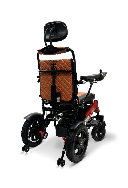 MAJESTIC IQ-9000 Auto Recline Remote Controlled Electric Wheelchair Black & Red Taba