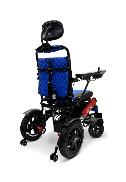 MAJESTIC IQ-9000 Auto Recline Remote Controlled Electric Wheelchair Black & Red Blue