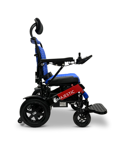 MAJESTIC IQ-9000 Auto Recline Remote Controlled Electric Wheelchair Black & Red Blue