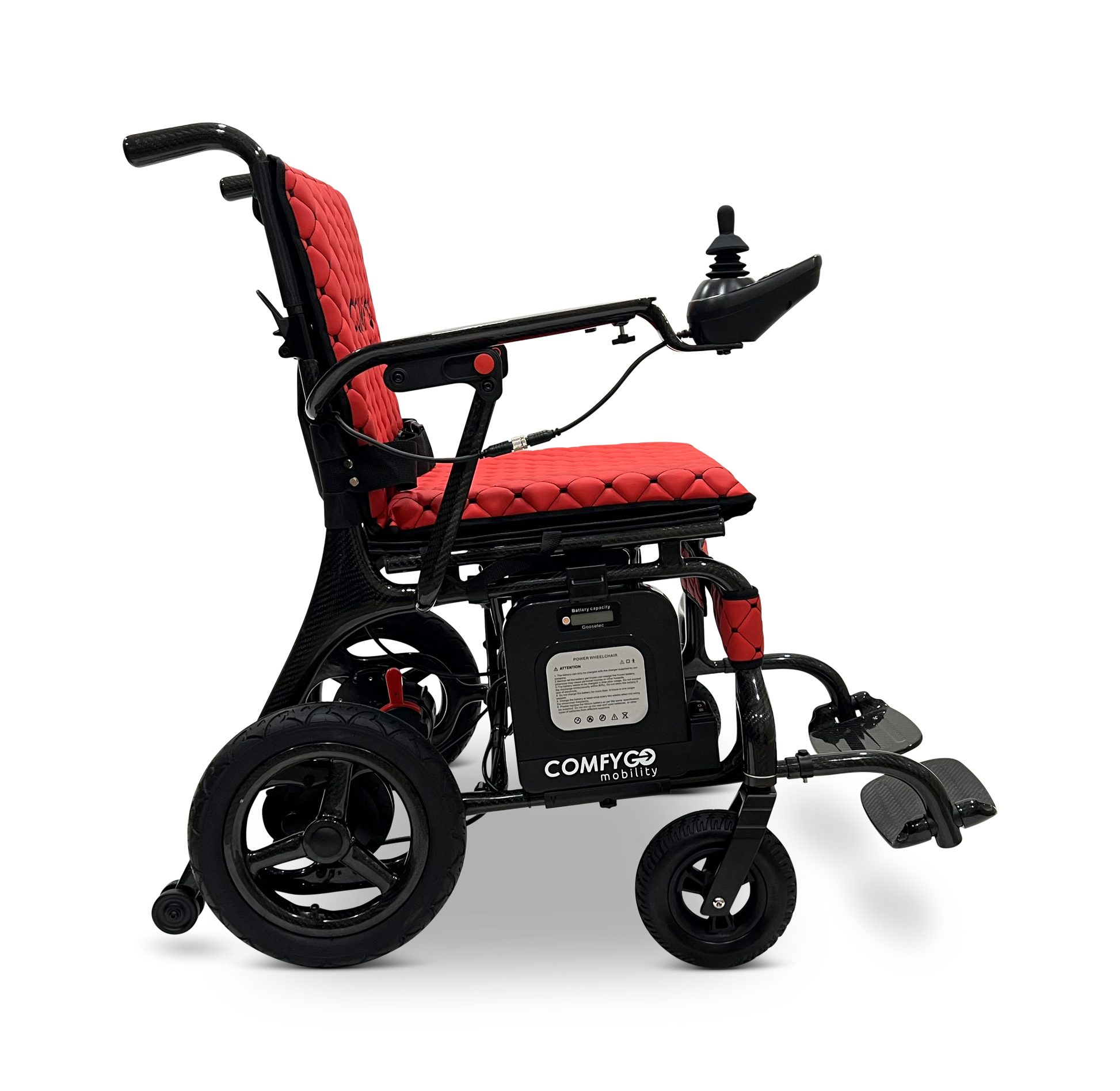 Phoenix Carbon Fiber Electric Wheelchair Red