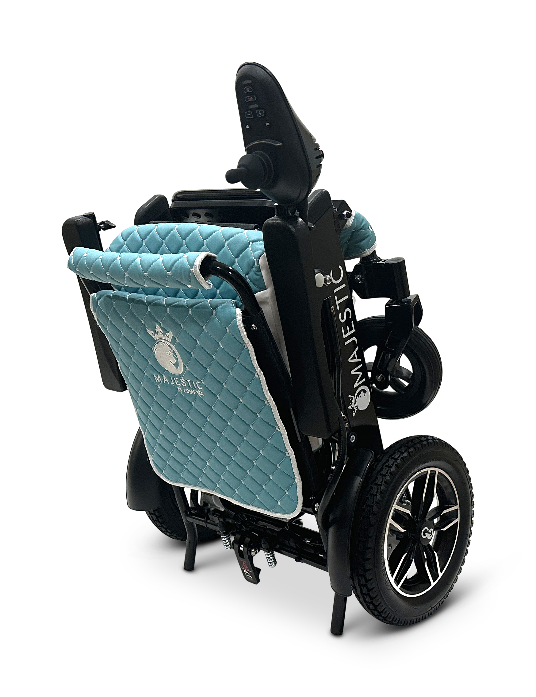 MAJESTIC IQ-8000 Remote Controlled Lightweight Electric Wheelchair Black Teal