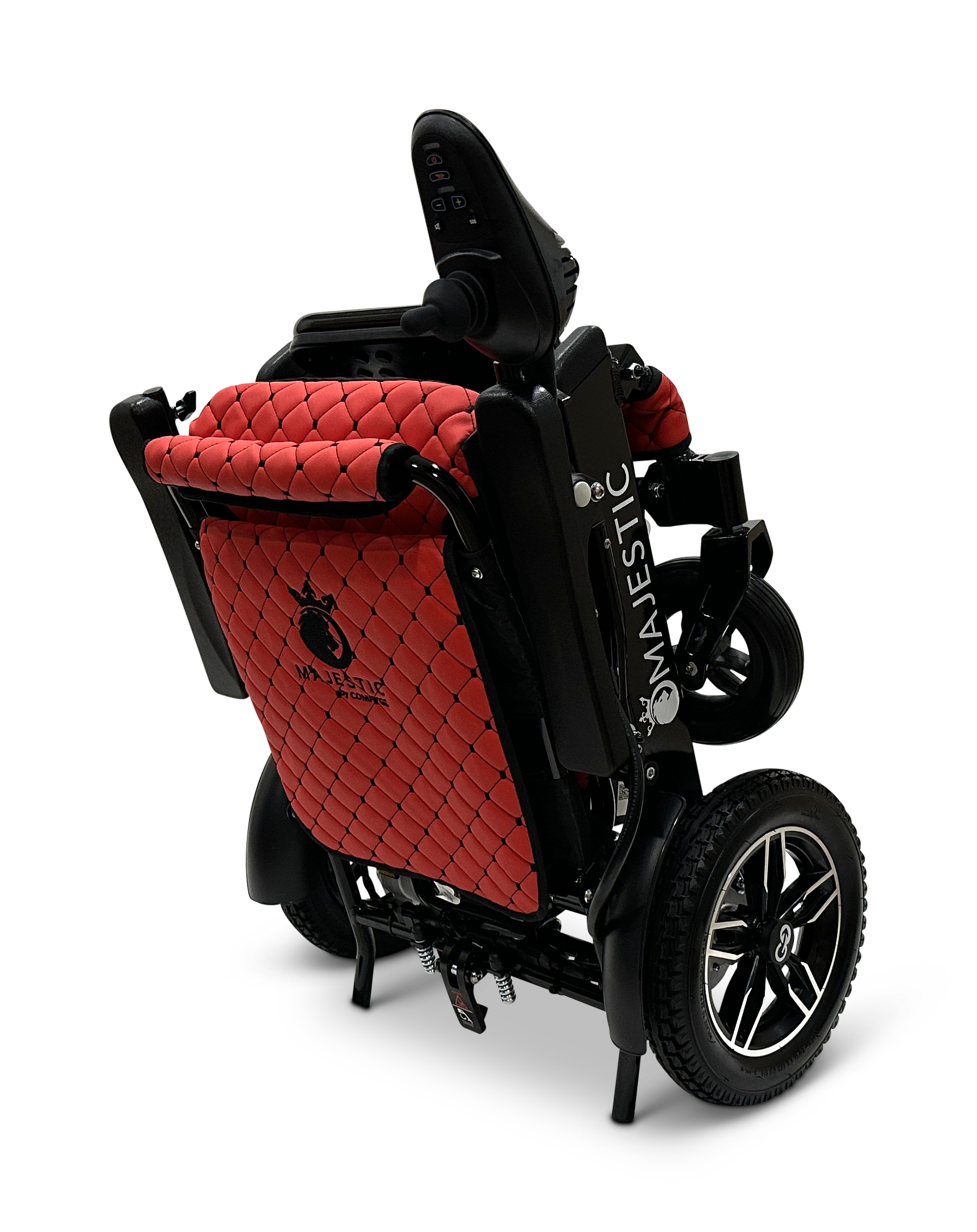 MAJESTIC IQ-8000 Remote Controlled Lightweight Electric Wheelchair Black Red