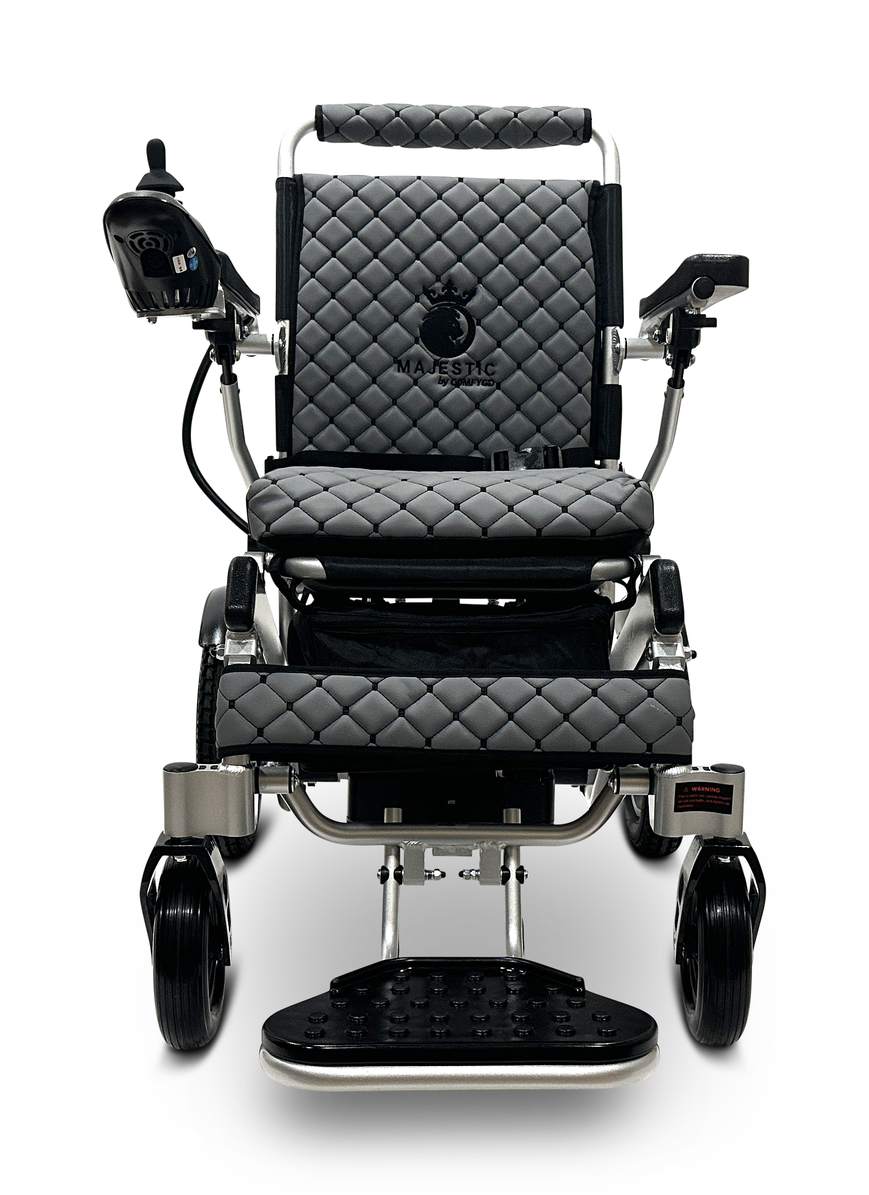 MAJESTIC IQ-8000 Remote Controlled Lightweight Electric Wheelchair Silver Gray